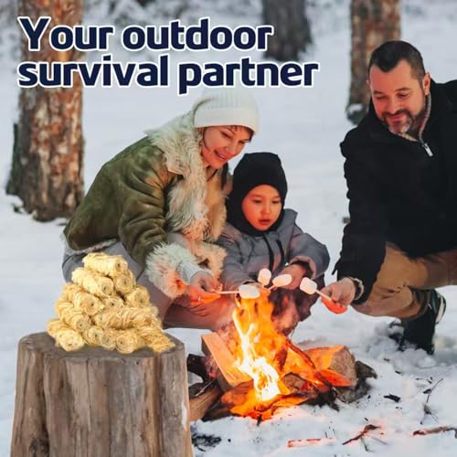 36pcs Waterproof Fire Starters - Quick Ignition & Long Burning Charcoal Starters for Campfires, BBQs & Fire Pits