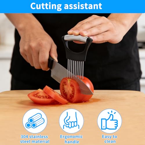 Stainless Steel Onion Slicer Holder with Protective Case