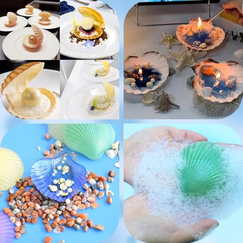 Large Shell Silicone Molds - 6-Cavity Baking & Craft Molds