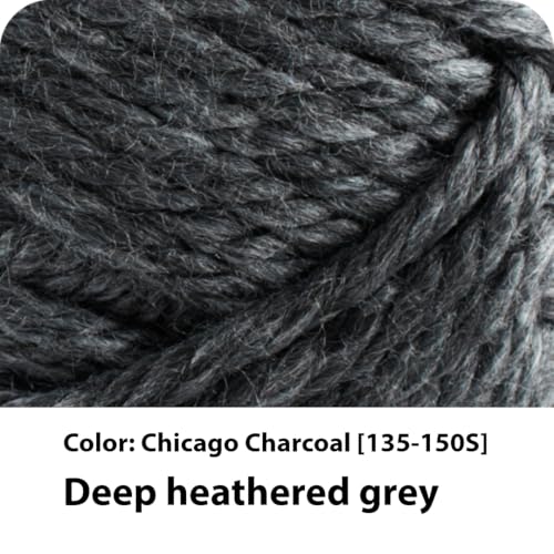Lion Brand Hometown Super Bulky Yarn - Chicago Charcoal, 5 oz