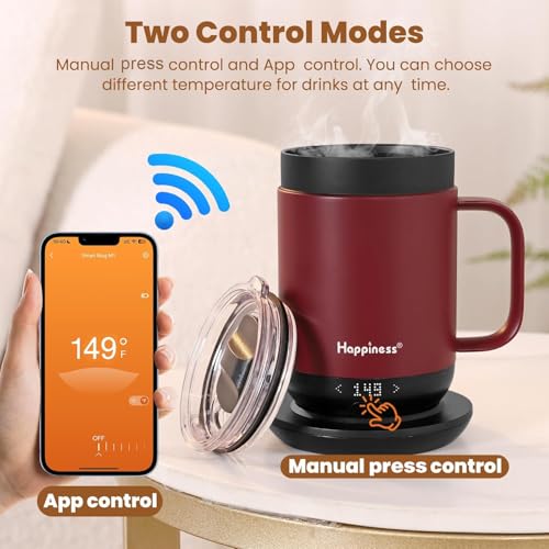 Self-Heating Coffee Mug 16oz Temperature Control Smart Cup - Spill-Resistant