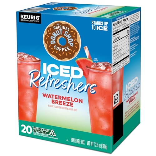 The Original Donut Shop Watermelon Breeze Iced Refreshers K-Cup Pods, 20 Count