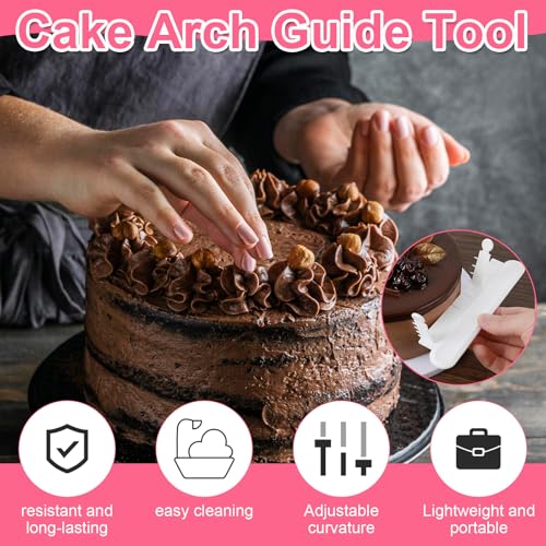2Pcs Cake Arch Guide Tool Adjustable Fondant Marker and Decorating Ruler