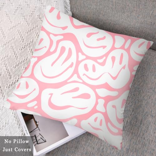Cute Pink Velvet Throw Pillow Covers for Preppy Room Decor