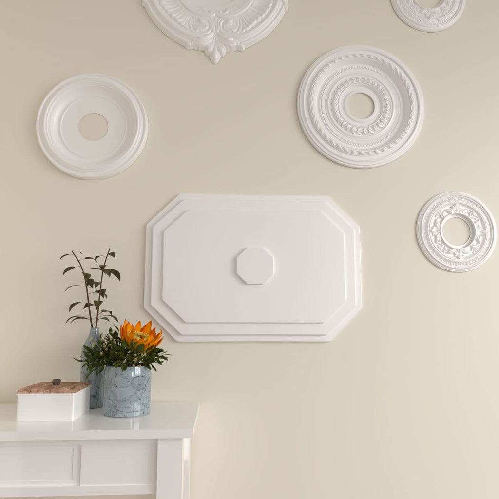25 1/4"W x 17 1/4"H x 1 3/4"P Felix Ceiling Medallion