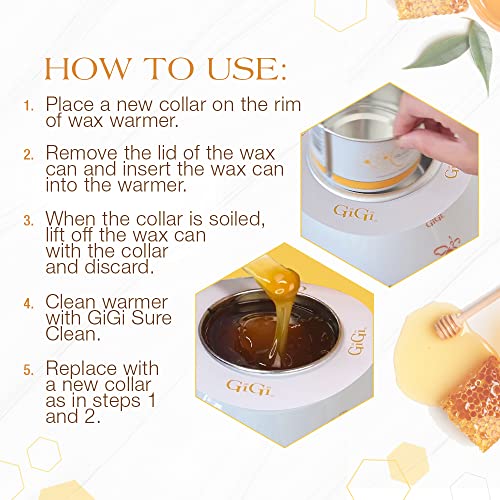 GiGi Disposable Wax Warmer Collars for 14 Oz Wax Cans - 20 Pcs