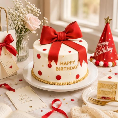 Oversized Red EVA Foam Bow Cake Topper for Birthdays & Parties
