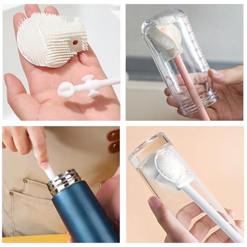 4-Piece Bottle Cleaning Brush Set with Long Handle for Easy Washing