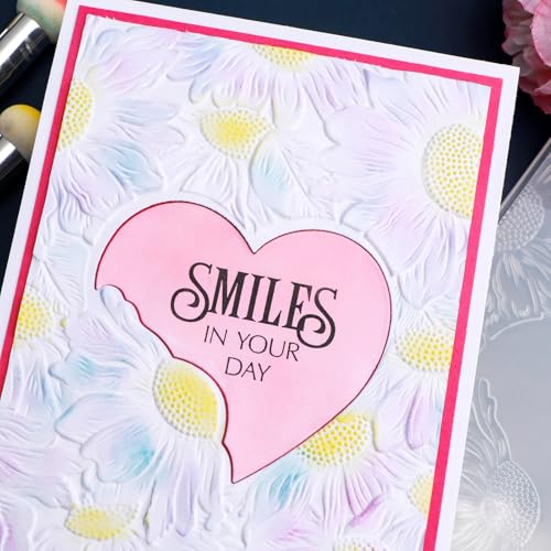 BAOFALI 3D Heart Leaves Embossing Folder for Card Making and Crafts