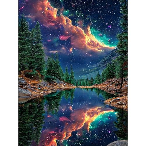 5D Aurora Diamond Art Kit for Adults - 12x16 Inch DIY Craft
