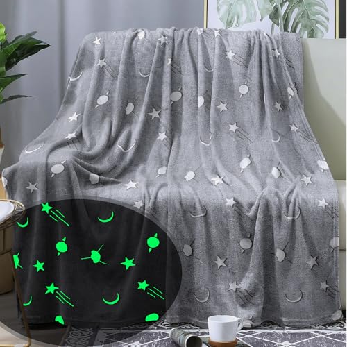 Glow in the Dark Kids Blanket - Cozy 50x60 Inch Throw for Boys & Girls