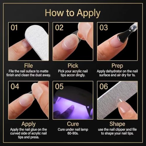 Plauva Short Almond Soft Gel Nail Tips 216 Pcs Pre-Etched Fake Nails