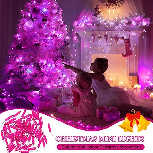 Pink Replacement Christmas Mini Light Bulbs 2.5V 200 Count