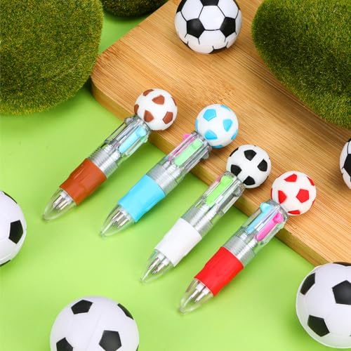 24 Pack Multicolor Soccer Mini Pens - Fun Party Favors for Kids