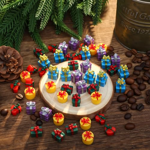 Bucherry 50 Pcs Miniature Christmas Gift Boxes - Cute Decor