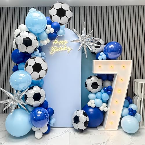 12PCS Soccer Balloons - 18 Inch Foil Balloons for Party Decor