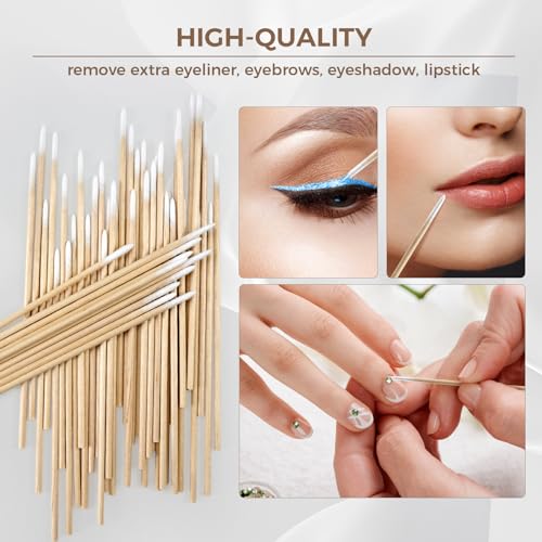 Boesma Pointed Cotton Swabs 200 Pcs - Precision Makeup & Cleaning Tips