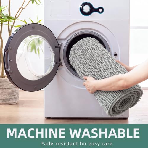 AceSoul Chenille Bath Rug 29.5x19.5 - Soft, Absorbent & Quick Dry