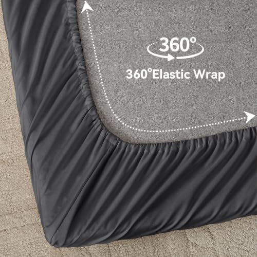 Twin Fitted Sheet for 4 Inch Trifold Mattress - Gray