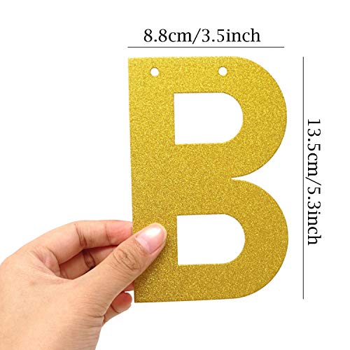 Glitter Gold Bride to Be Banner for Bridal Shower & Bachelorette