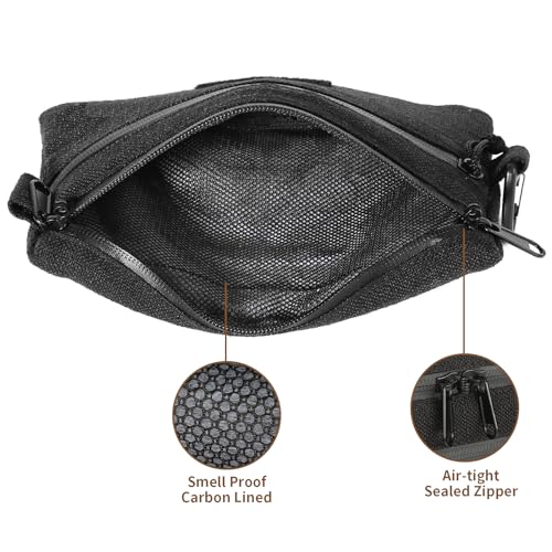 Smell Proof Stash Box with Lock - 8.26x5.9 in Black Case