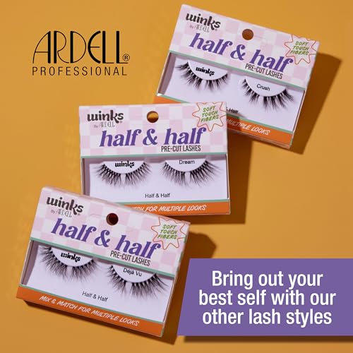 Ardell Winks Pre-Cut Half Eyelashes - Wispy Cat Eye False Lashes 1 Pack