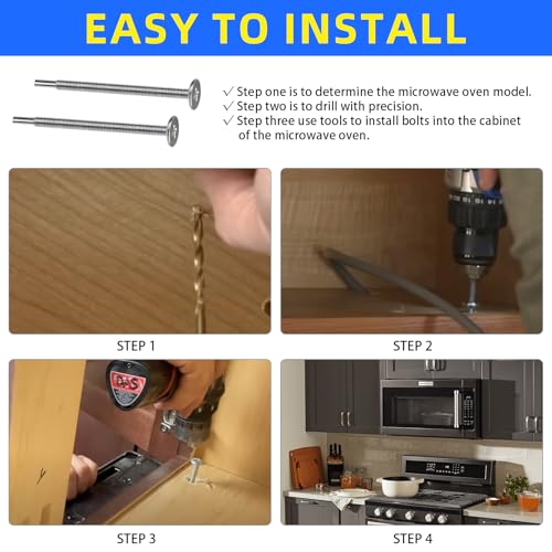 Samsung Microwave Mounting Bolts - Under Cabinet Flat Bolts Replacement Kit
