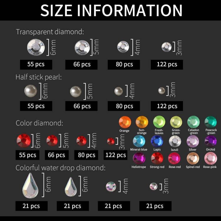 Teenitor Self-Adhesive Face Gems and Pearls for Makeup and Hair