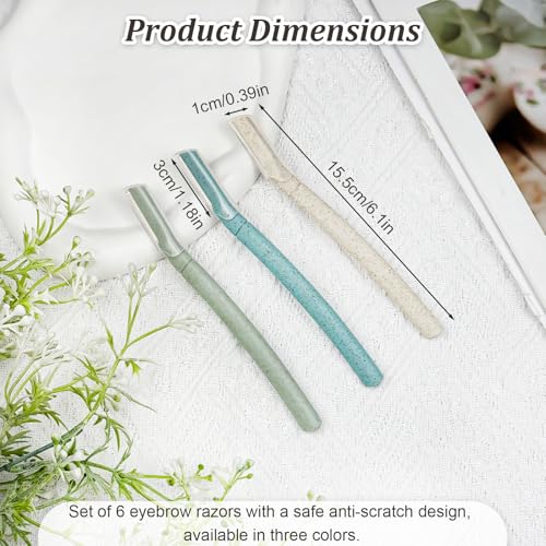 Dermaplaning Razor Set 6PCS - Facial Hair Remover & Eyebrow Shaver