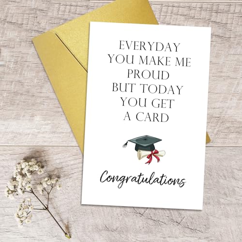 Funny Graduation Card for Son or Daughter - Humorous Congrats Card