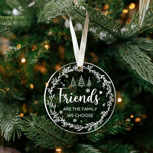 Best Friend Acrylic Christmas Ornament - Friendship Holiday Keepsake Gift