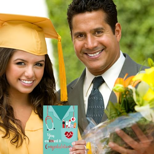 Elegant Nurse Graduation Card with Envelope & Stickers - 5x7
