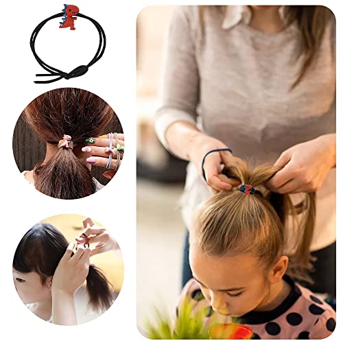 Dinosaur Elastic Hair Ties Ponytail Holders 10 Pack for Women and Girls