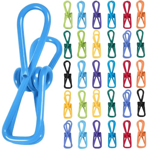 SenseYo 30 Pcs Colorful Bag Clips Food Sealer Clips Kitchen & Laundry Use