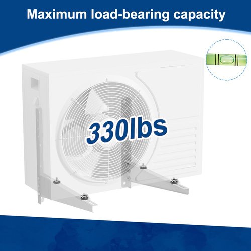 ZUAVIALA Outdoor Mini Split Wall Mounting Bracket for 9000 Btu to 18000 Btu Ductless Mini Split Air Conditioner AC Heat Pump Systems, Heavy Duty AC Support Bracket for Outside, Holds Up to 330lbs
