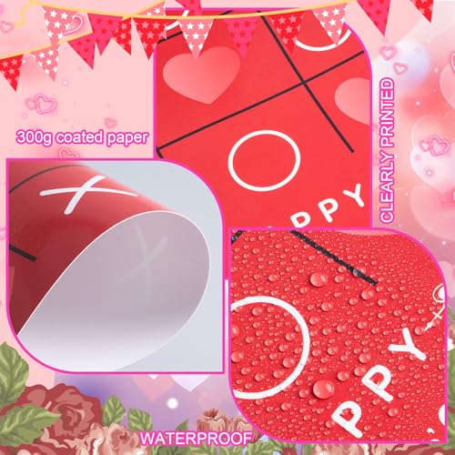16 Pcs Valentine Wall Art Prints - Romantic Love Heart Posters, 8x10 Inch