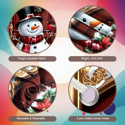 Christmas Snowman Door Banner Large Holiday Party Decoration