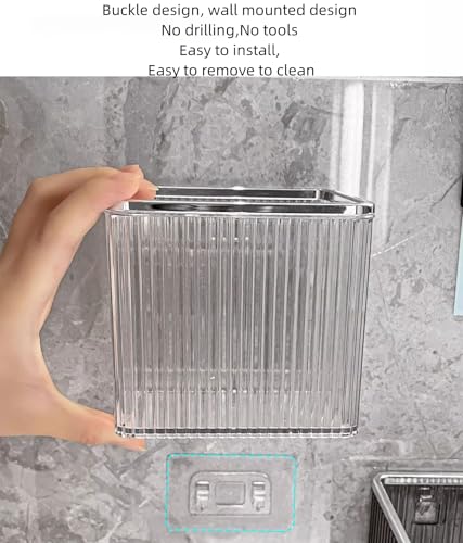 Ivymei Wall Mounted Toothbrush Holder - 2 Pack Adhesive Organizer, Silver