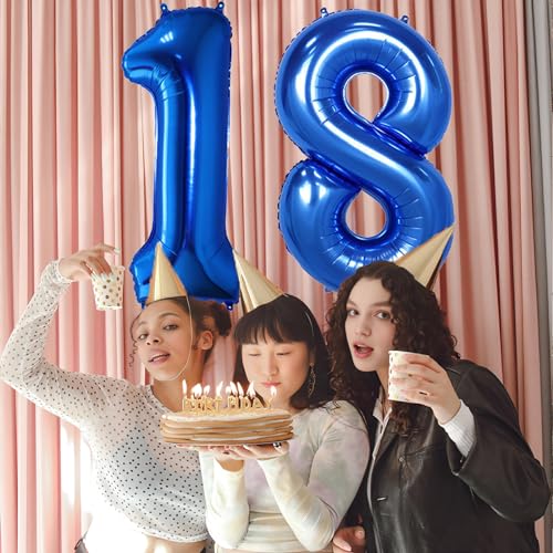 40-Inch Dark Blue Number 7 Foil Balloon for Birthdays & Events