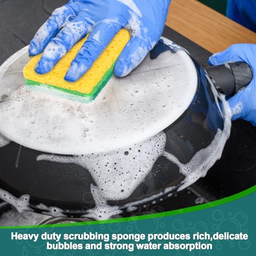 12 Pack Non-Scratch Kitchen Cleaning Sponges for Dishes