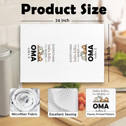 Grandma Kitchen Dish Towels 16x24 Inch Watercolor Microfiber Tea Towels