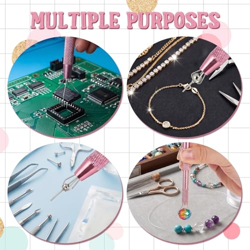 Hadnves 2 Pcs Piercing Ball Grabber Tool 4-Claw Pick Up Tool for Body Jewelry