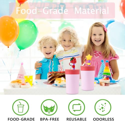 Silicone Straw Cover Caps for Owala Kids Cup - 6 Pack, Dust-Proof