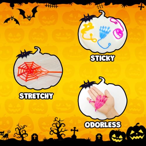 Halloween Sticky Hands Toys - 28 Pack Non-Candy Treats for Kids
