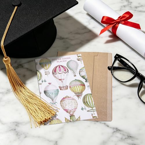Hot Air Balloon Graduation Card - Uplifting Congrats for Any Graduate