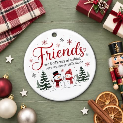 Christmas Ornament - Friendship Gifts for Women - Ceramic Holiday Decor