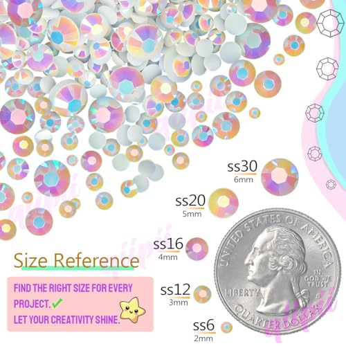 qiipii 5300PCS 3mm Black Resin Flatback Rhinestones for Crafts & Makeup