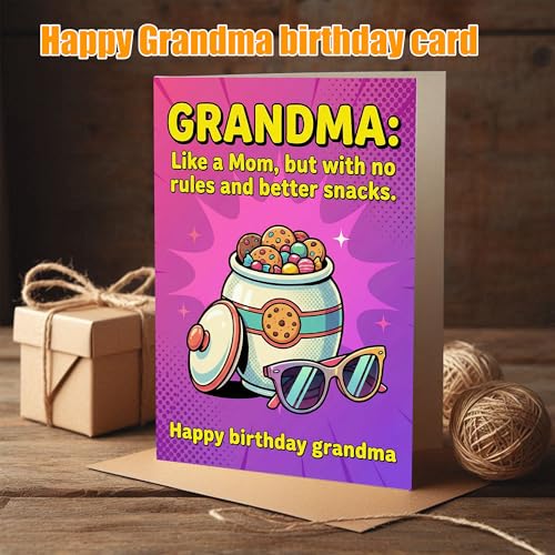 Funny Birthday Card for Grandma | No Rules Joke Design, 5x7