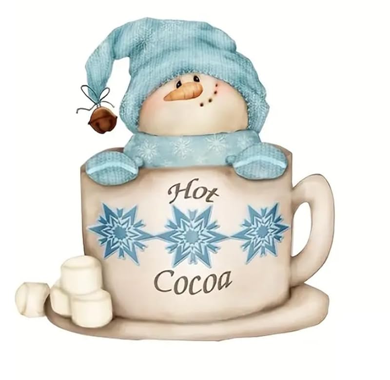 Snowman Cocoa Cup Metal Die Cut for Scrapbooking & Card Making