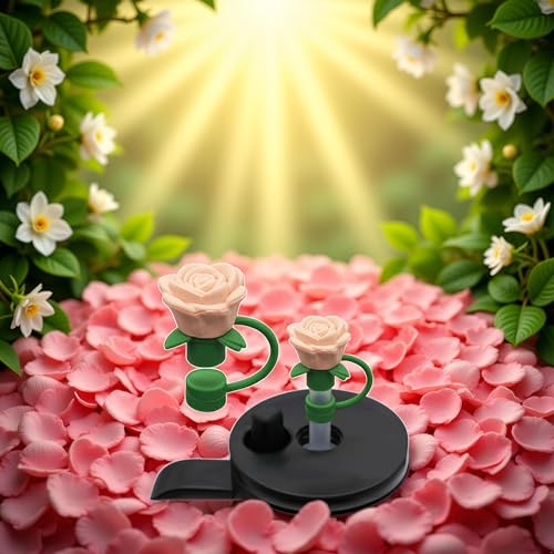 Rose Flower Silicone Straw Covers for Stanley Cup 10mm Dust Proof Cap